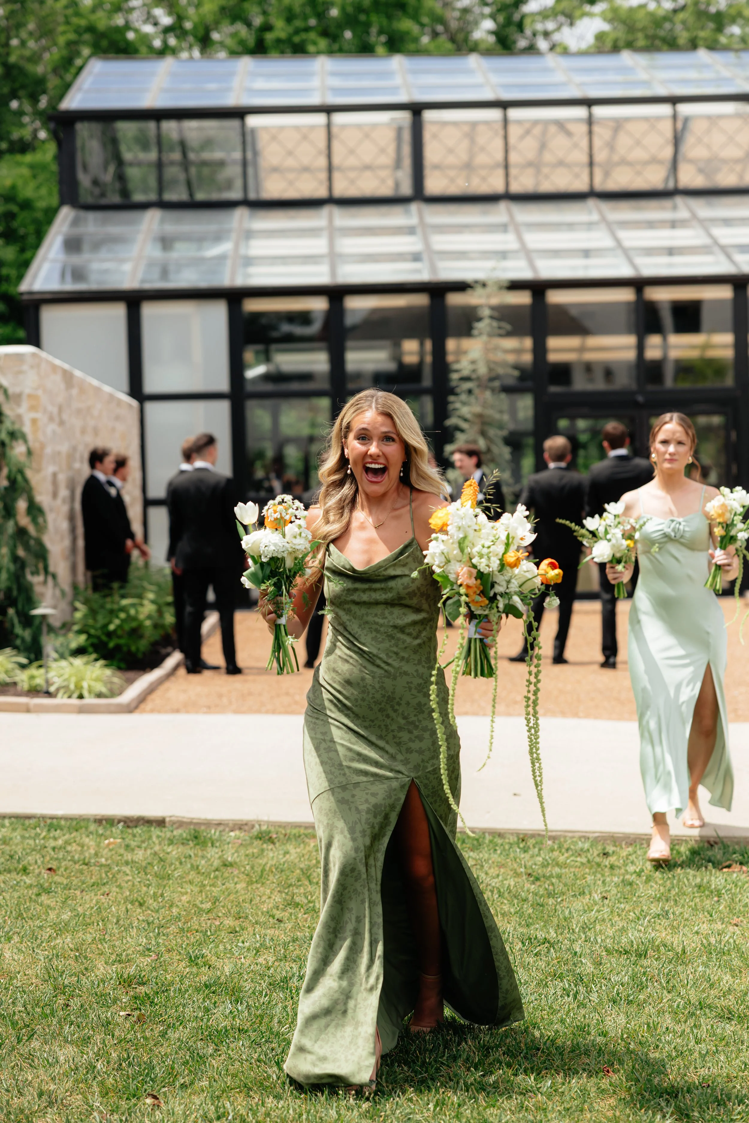 Romantic wedding reception florals with garden-inspired arrangements and timeless styling.