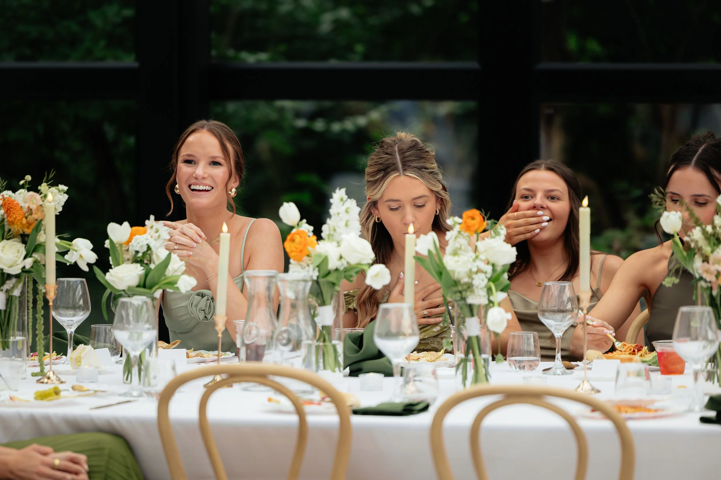 Elegant event floral design by Holland Florals at The Glasshouse at River Oaks in Kansas City.