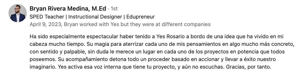 Recomendación Bryan Rivera