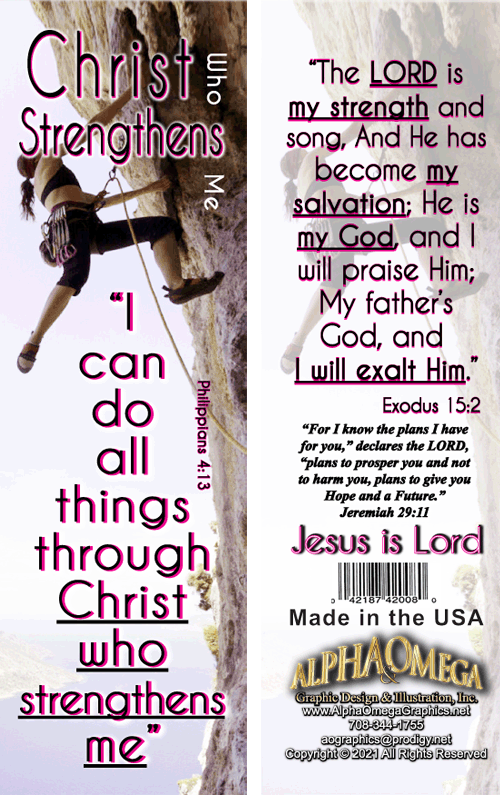 Christ Strengthens Me bkmk