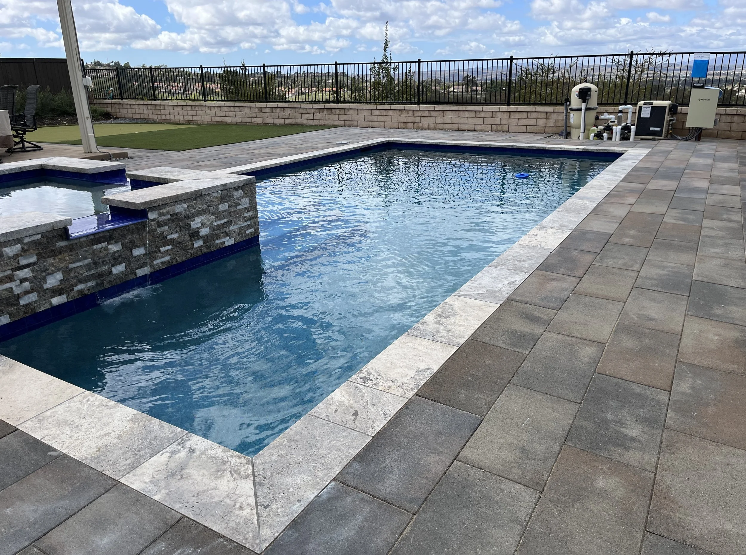 Custom pool pavers and landscape design in Vista, Califirnia
