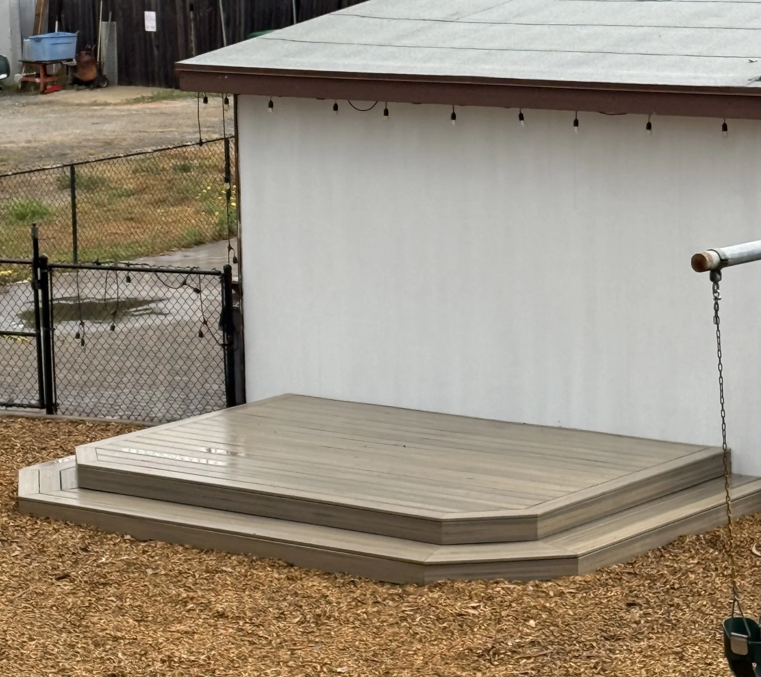 Custom Trex stage deck built for St. Michael's by-the-Sea in Carlsbad. California
