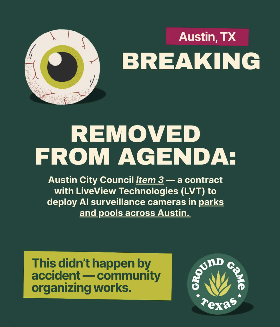 LiveView cameras taken off the agenda for Austin City Council Meeting