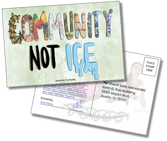 Send a postcard to Sheriff Sally Hernandez: Community, not ICE!