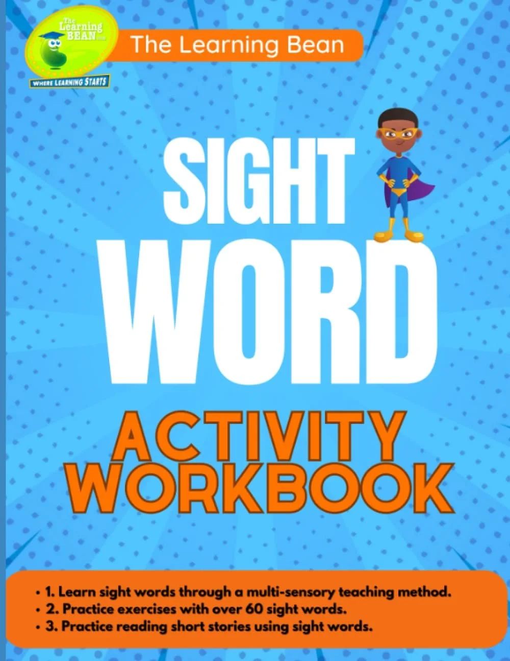 Sight Word Activity Workbook cover, The Learning Bean