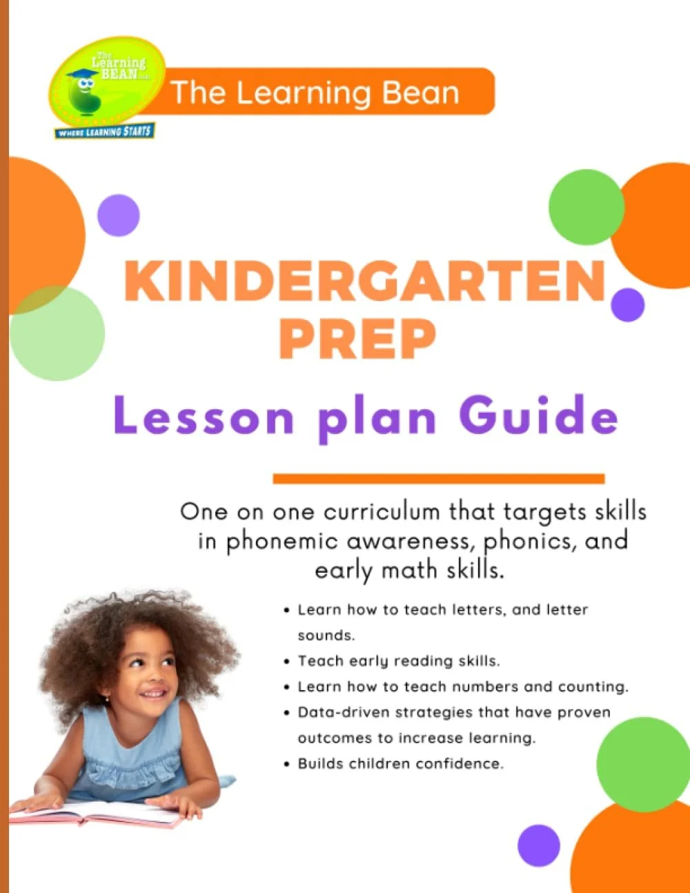The Learning Bean Kindergarten Prep Program: Lesson Plan Guide cover, The Learning Bean