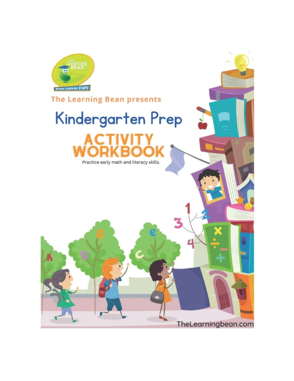 Kindergarten Prep Activity Workbook cover, The Learning Bean