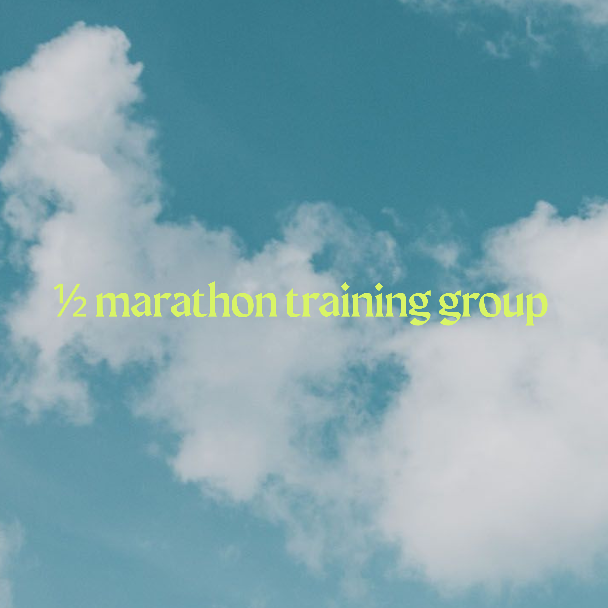 Training groups — starter pack running