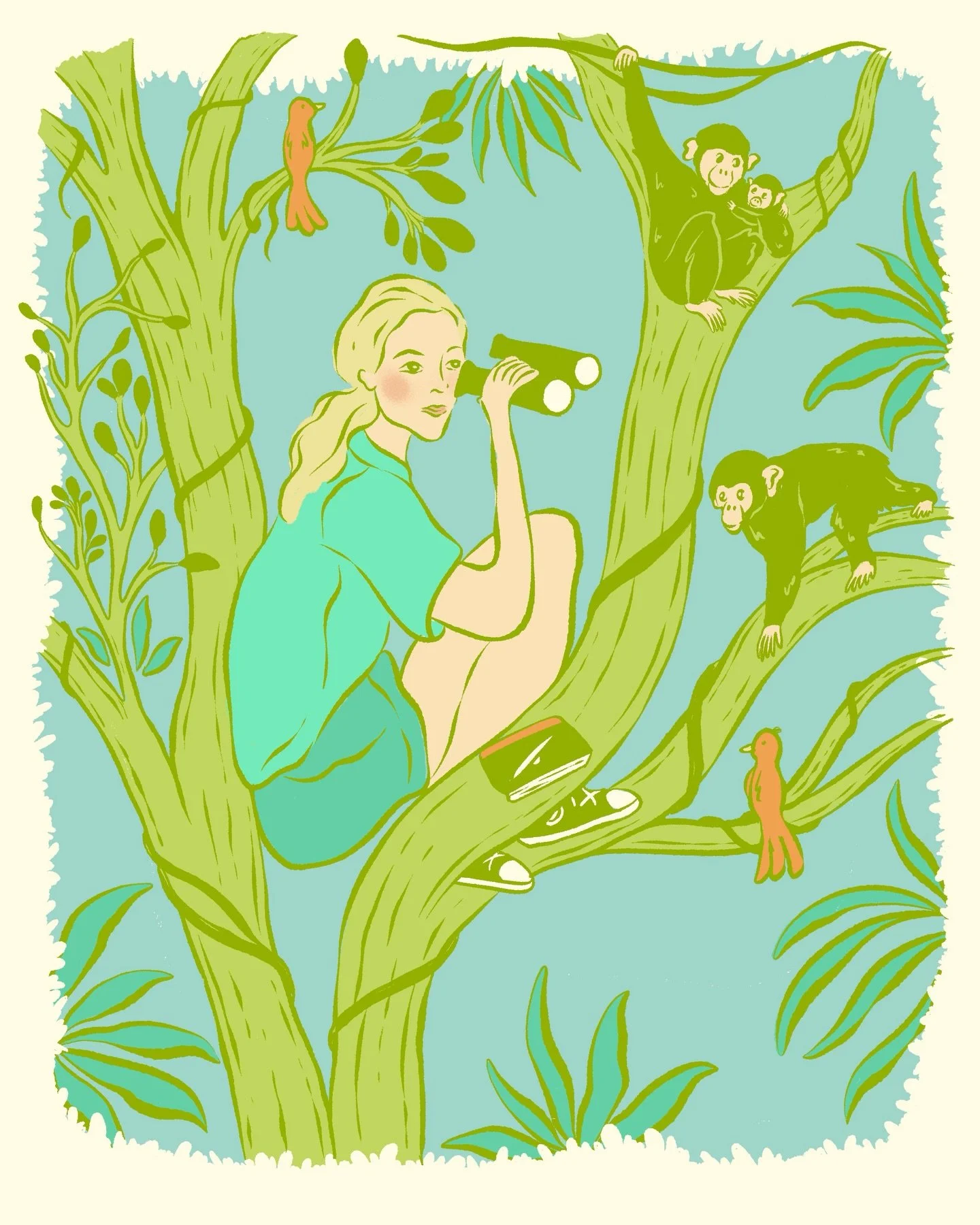 Happy birthday to Jane Goodall.

As a little girl, the sheer wonderment of the natural world felt endless; something to be curious about, something to belong to.

And seeing someone as passionate as Jane move through it with such gentleness, such pat