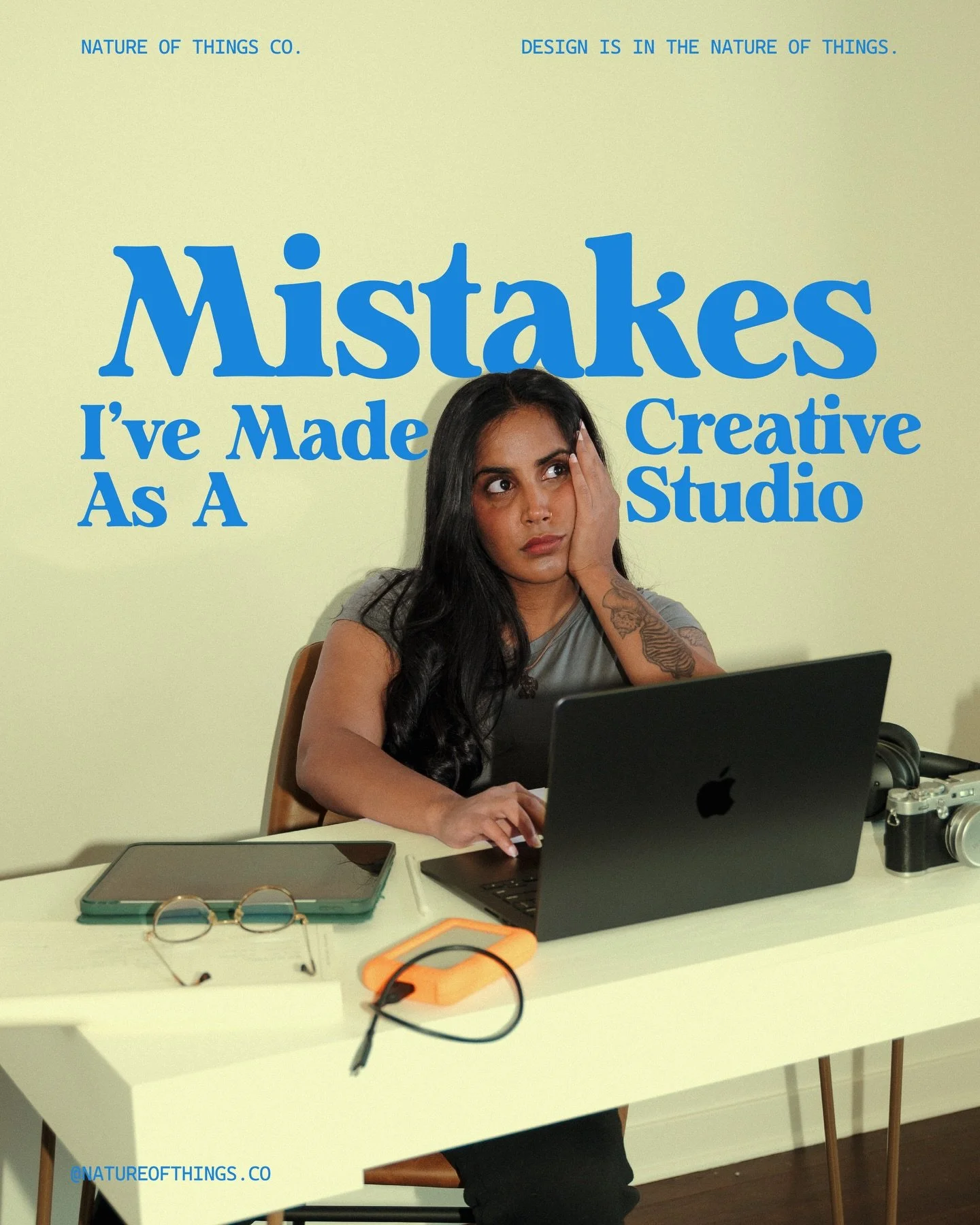 I&rsquo;ve made a lot of mistakes building this creative biz nook.

Some expensive.
Some humbling.
Some I had to learn more than once.

But every single one shaped how I work now,
how I create, how I communicate, how I choose who I work with.

Nothin