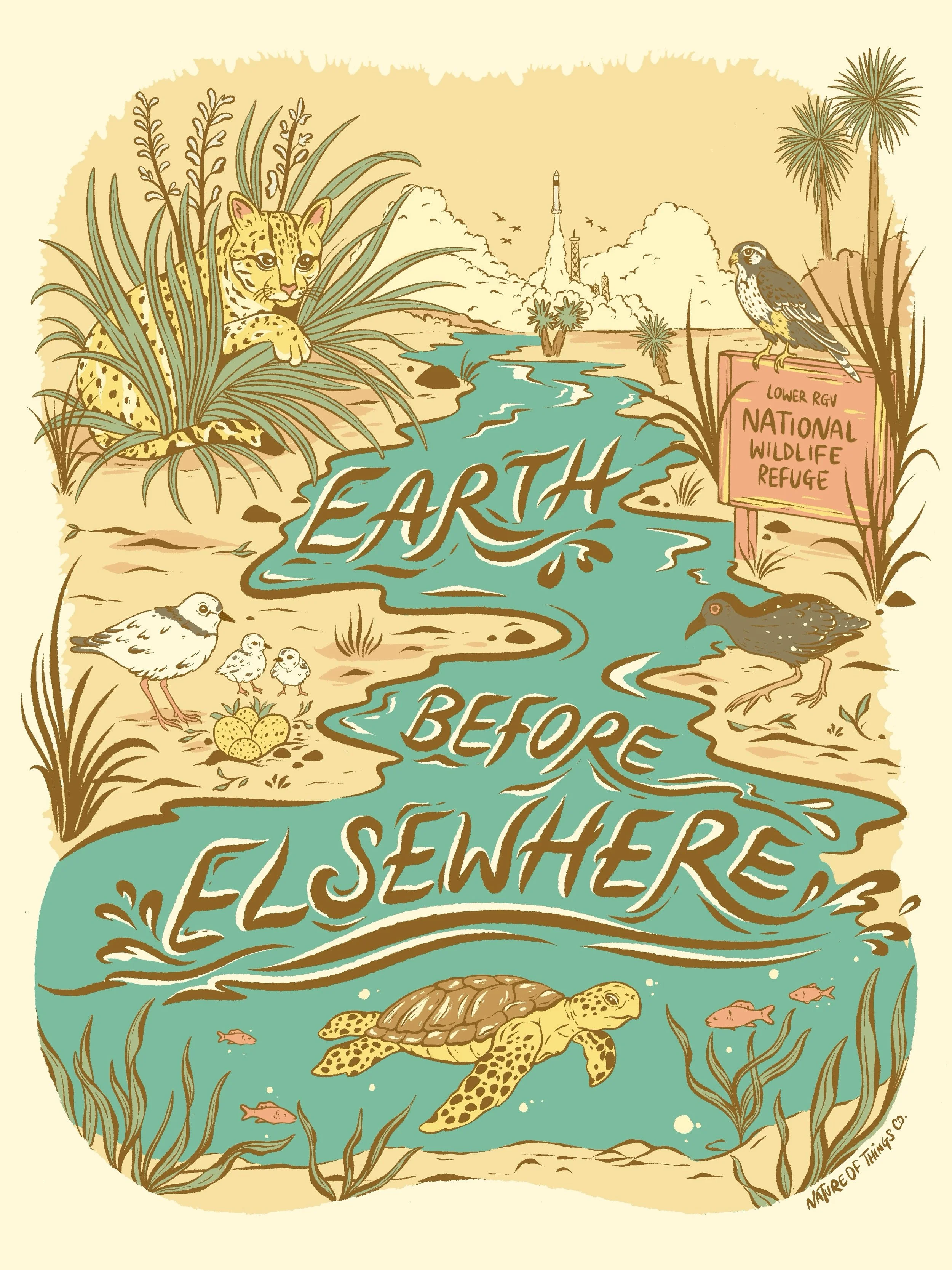 Earth Before Elsewhere.

I&rsquo;m tired of watching wild places get treated like they&rsquo;re just empty pieces of land. This art drop in collaboration with the @centerforbiodiv is helping to support their fight to protect wildlife habitat in the L