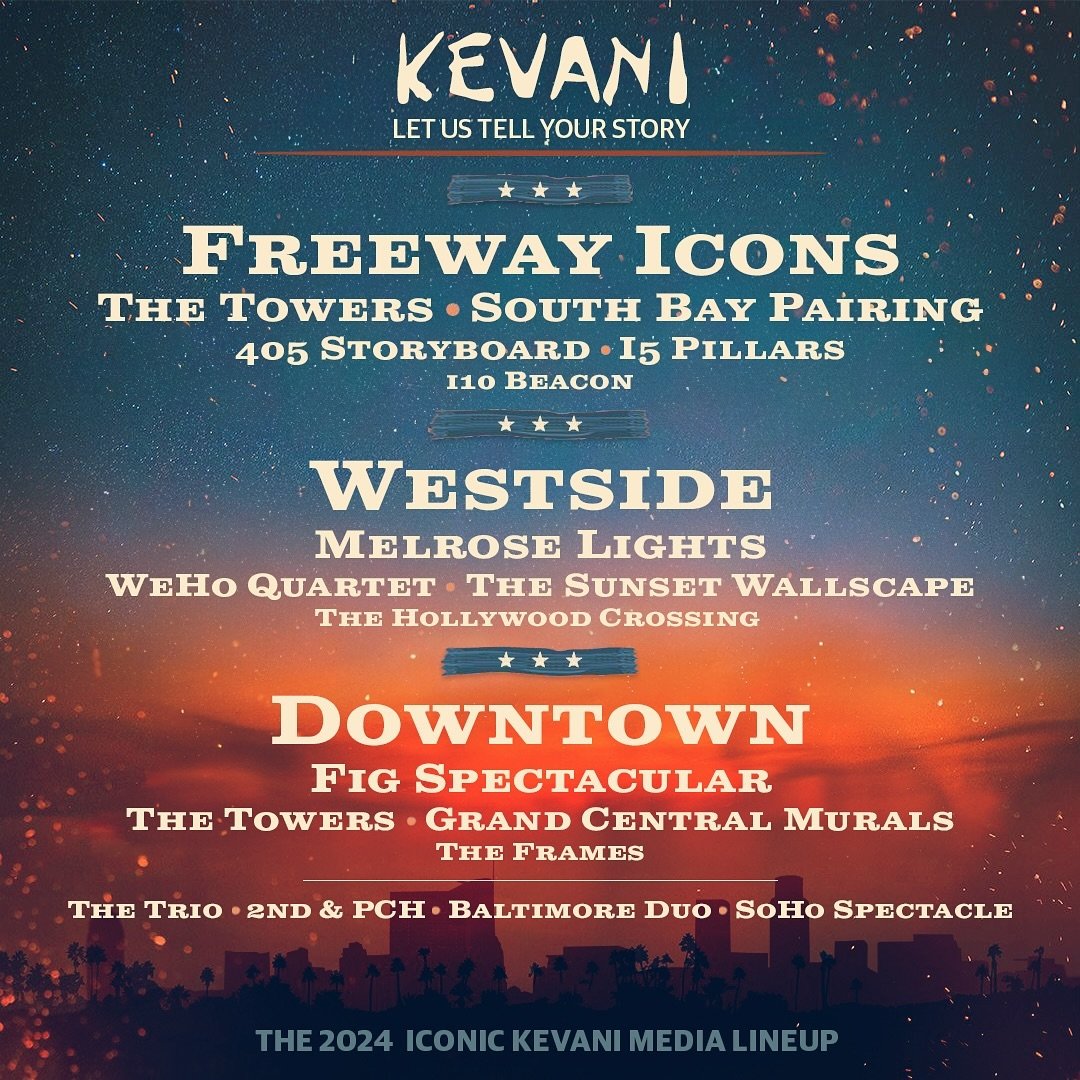 Presenting the 2024 KEVANI iconic media lineup 🤠 

#iconicmedia #media #ooh #dooh #musicfestival #countrymusic #countrymusicfestival