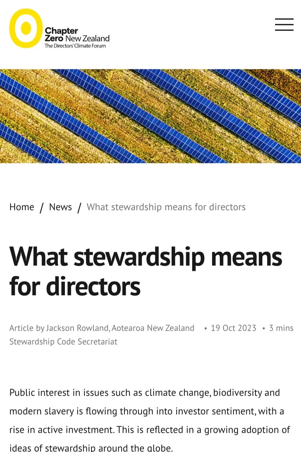 What stewardship means for directors