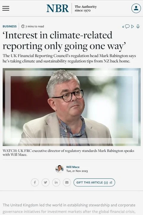 The FRC's Mark Babington talks stewardship with the NBR