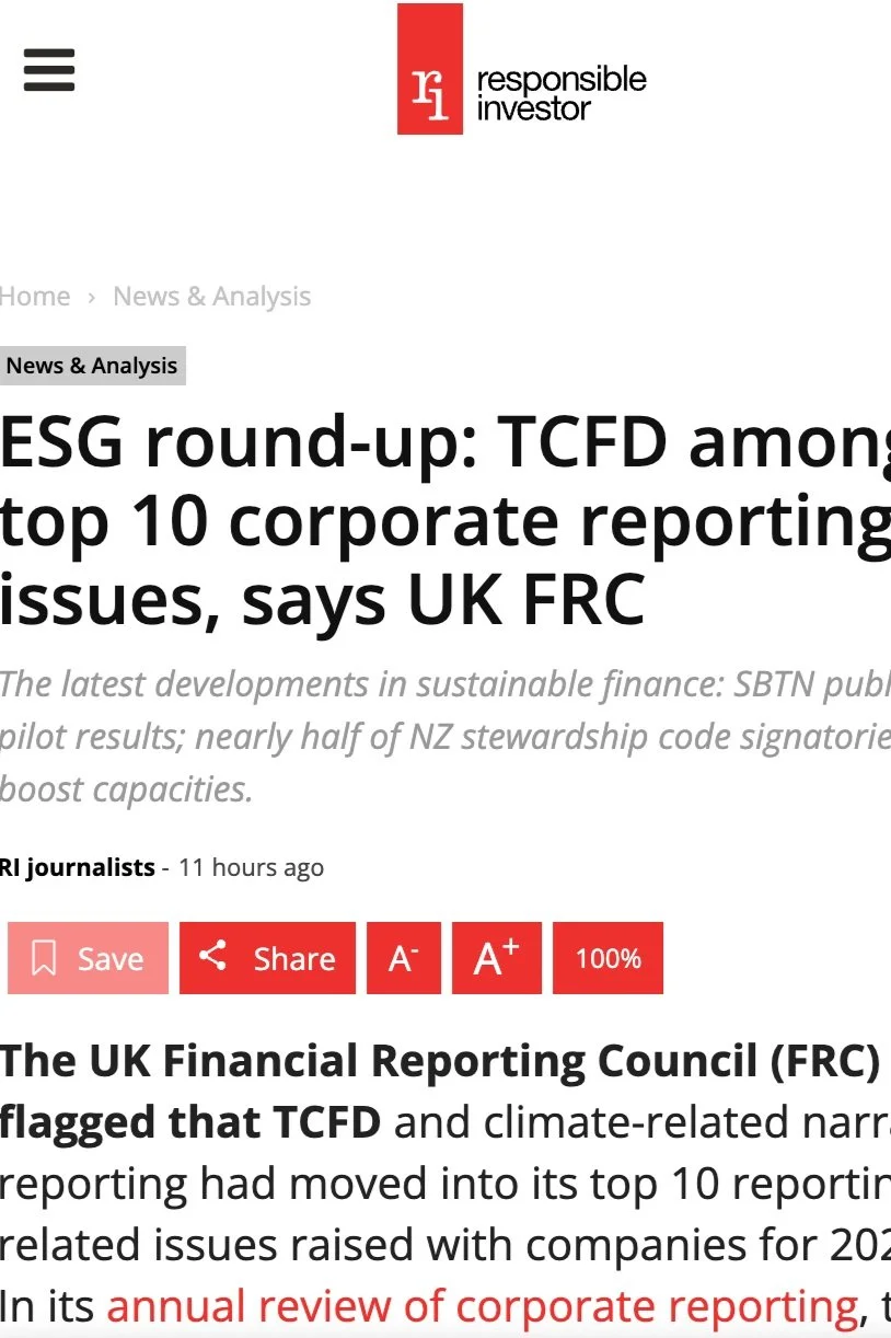 Signatory Survey results featured in Responsible Investor