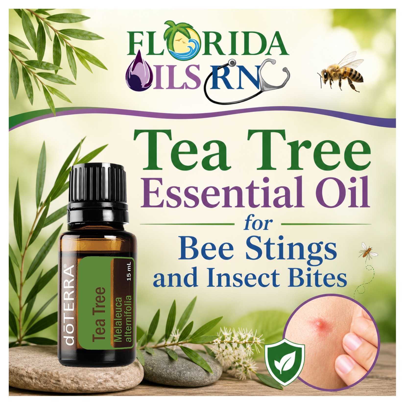 Tea Tree Essential Oil for Wasp Stings, Bee Stings, and Insect Bites