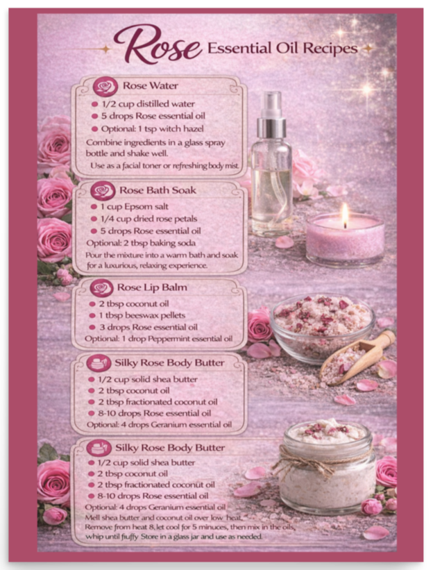 Rose Essential Oil Recipes
