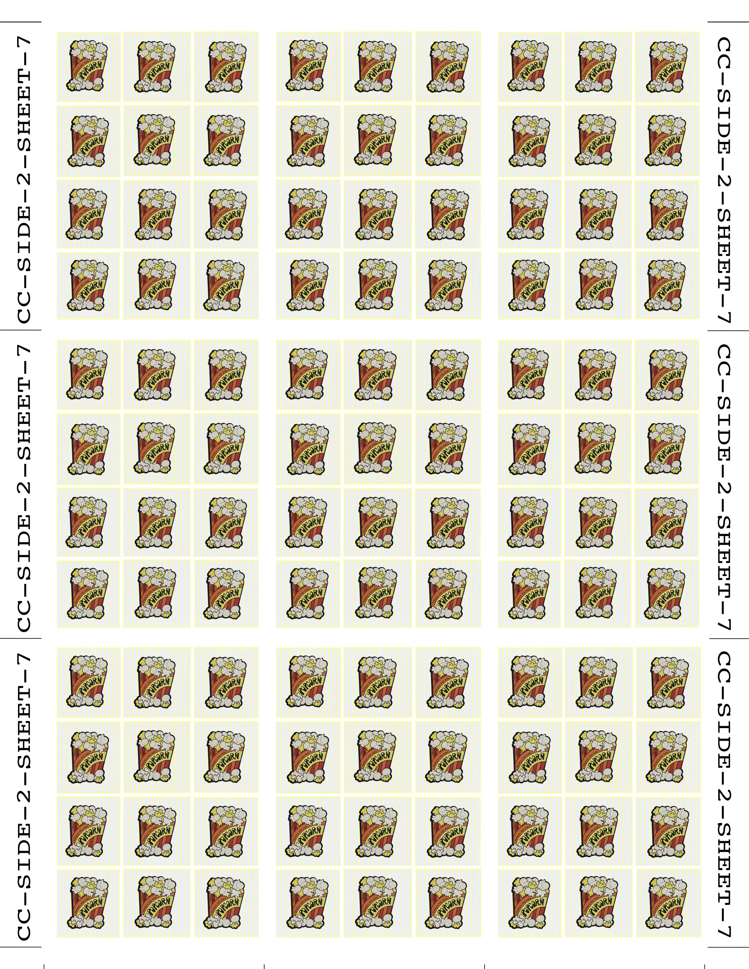 COLLECTIBLE GAME PIECE CARD — SIDE 2 / SHEET 7