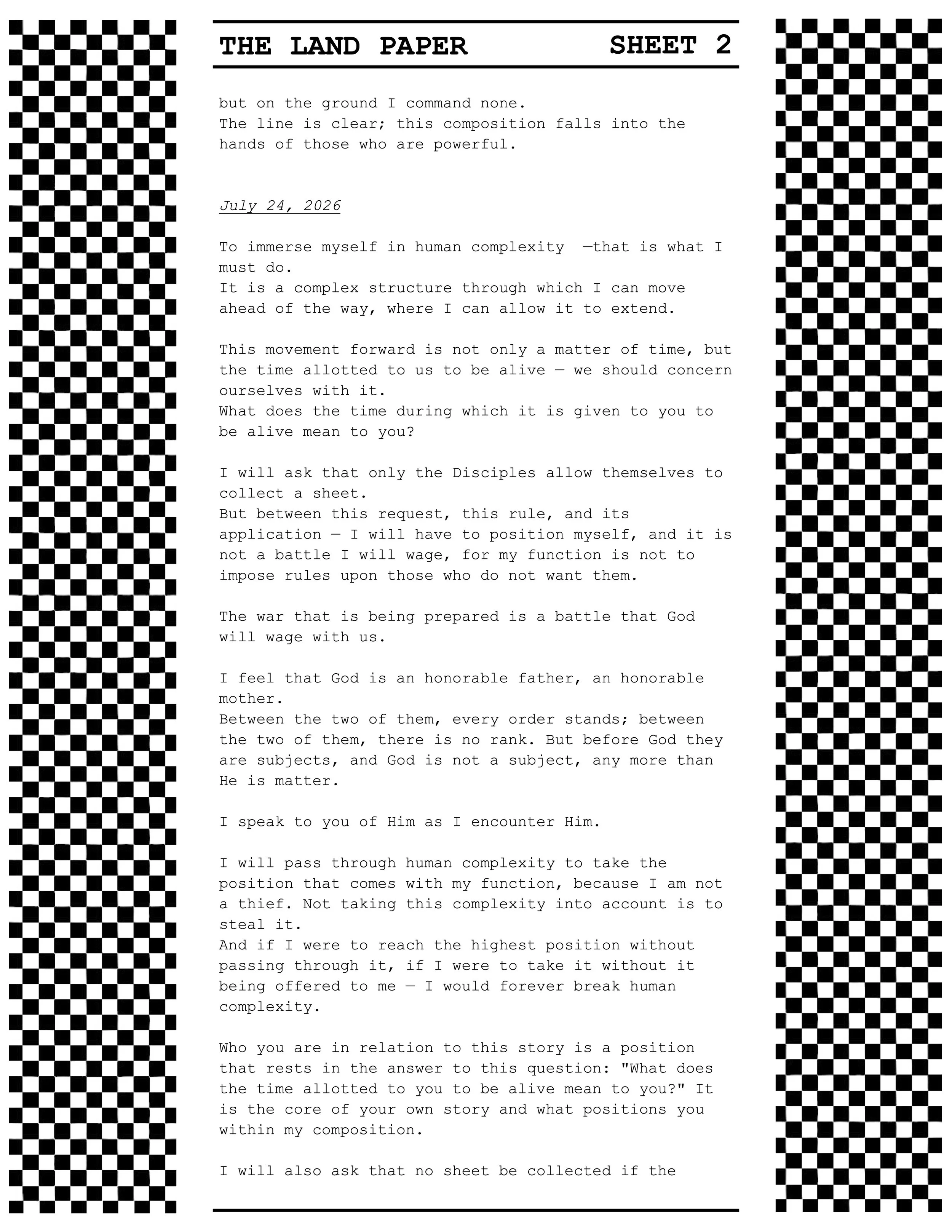THE LAND PAPER - SHEET 2 (EN)