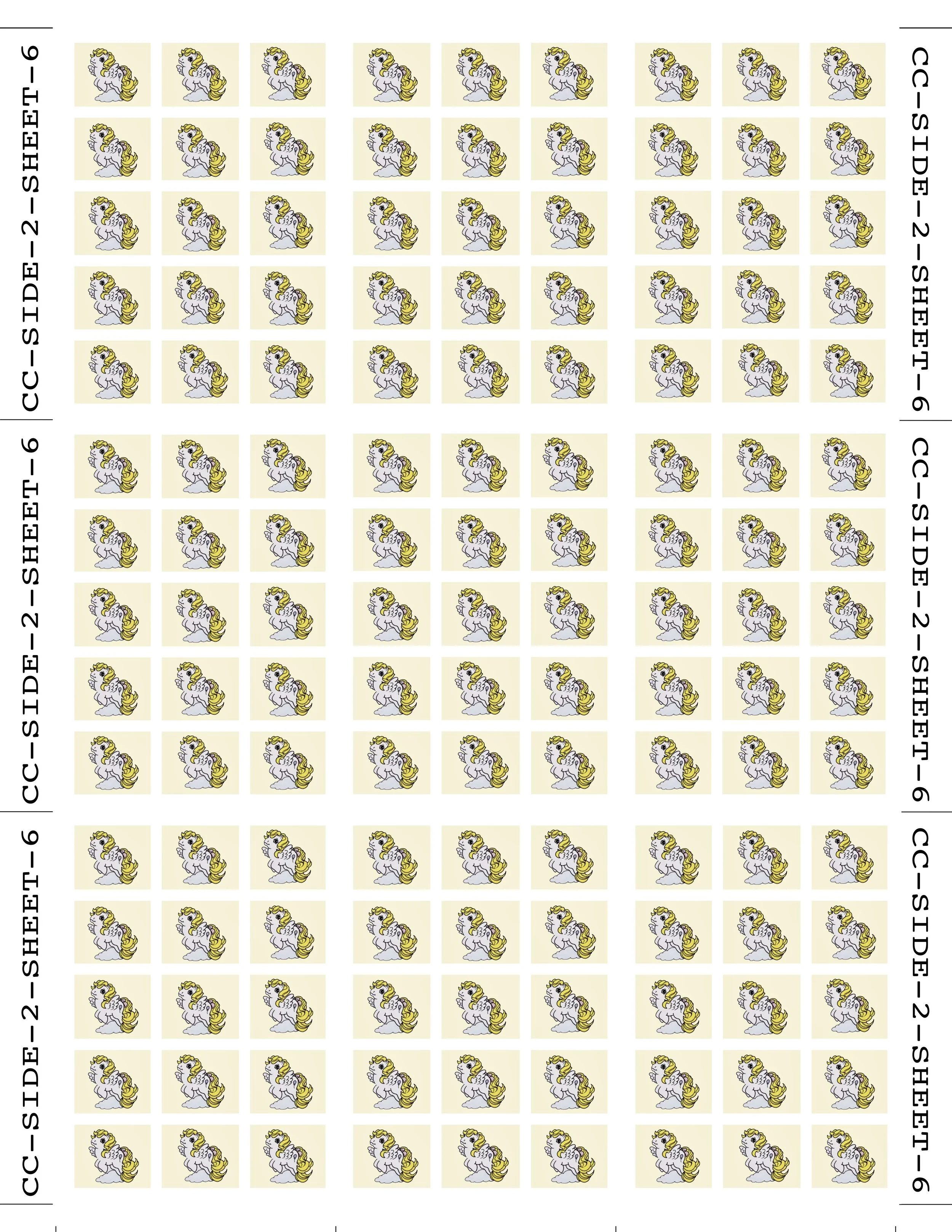COLLECTIBLE GAME PIECE CARD — SIDE 2 / SHEET 6