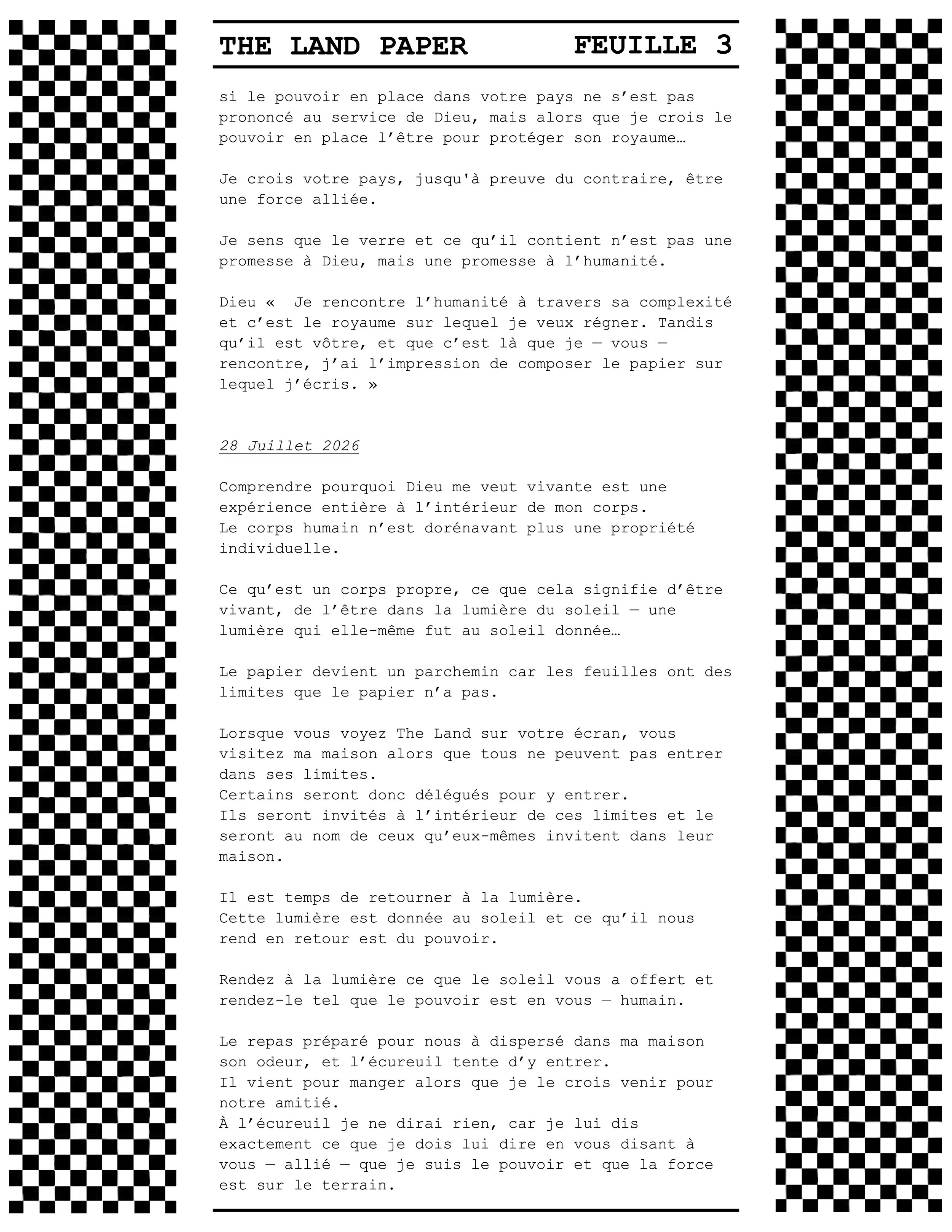 THE LAND PAPER - SHEET 3 (FR)