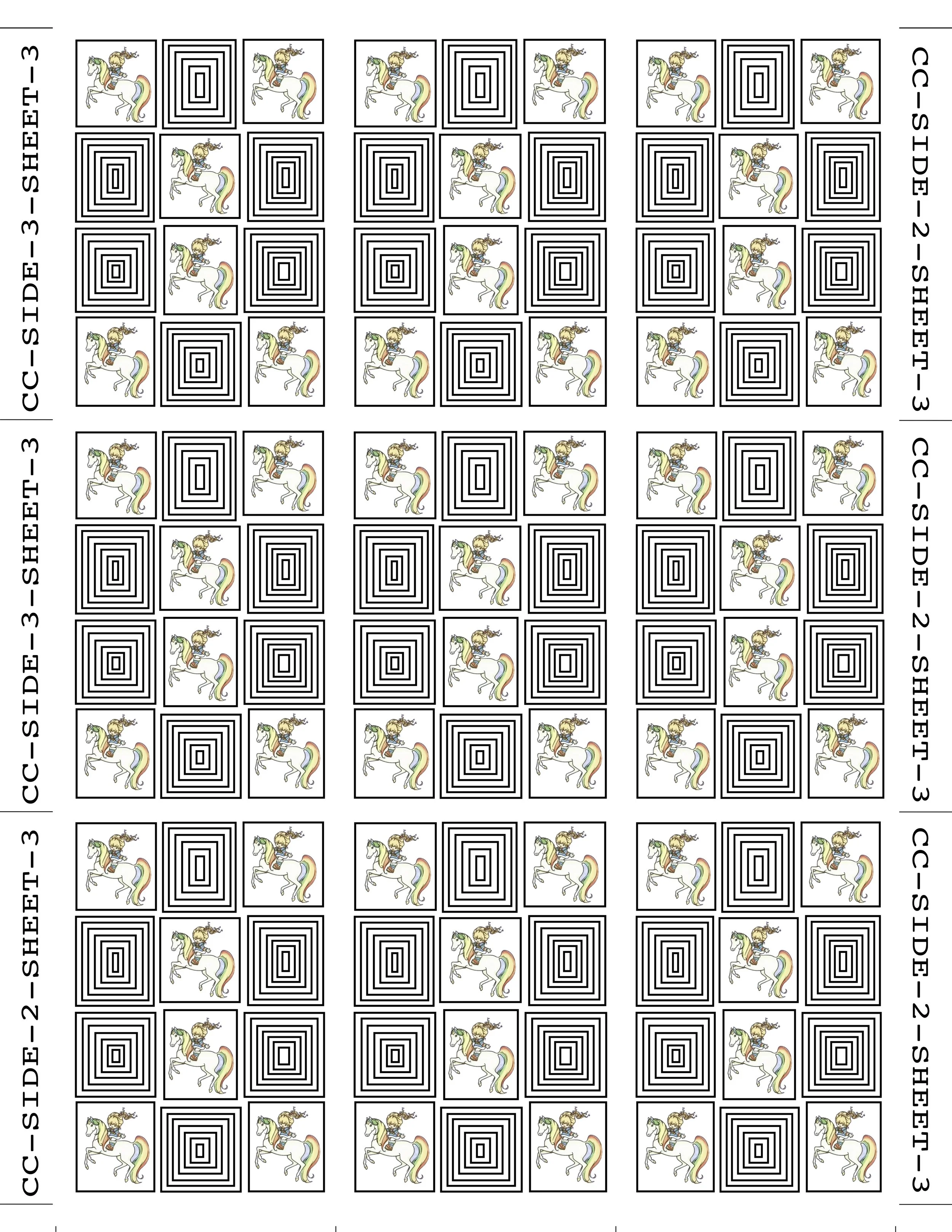 COLLECTIBLE GAME PIECE CARDS — SIDE 2 / SHEET 3