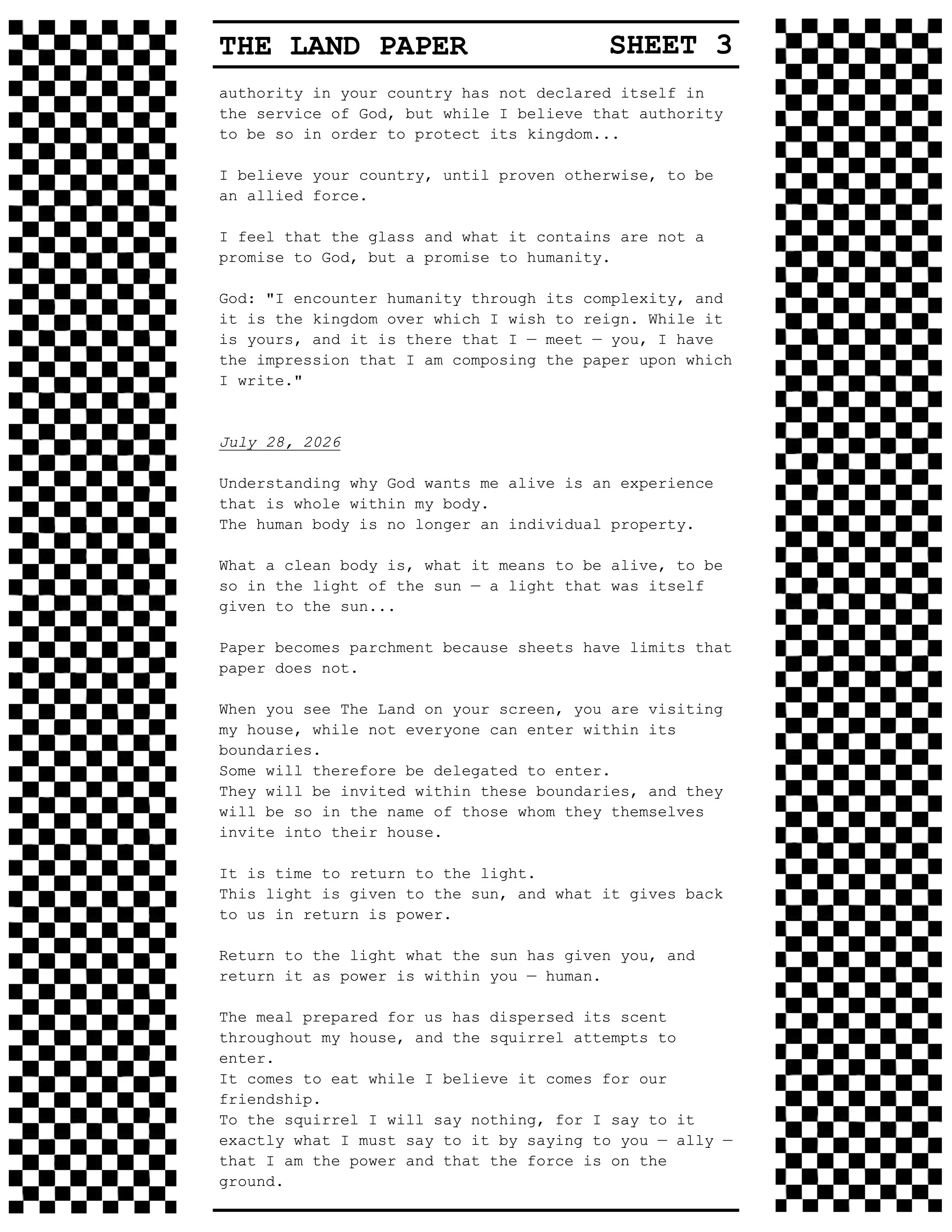 THE LAND PAPER - SHEET 3 (EN)