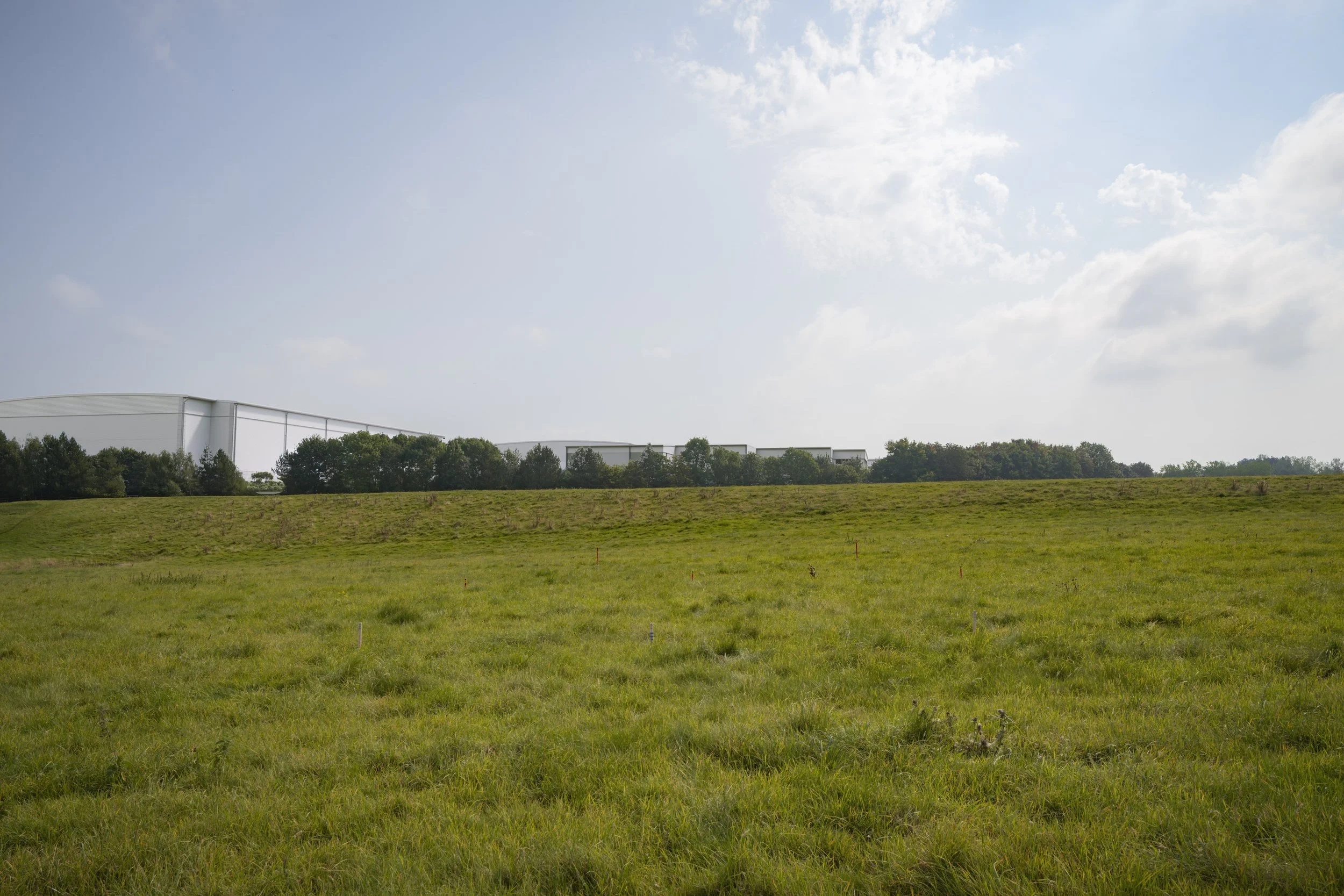 RICS-regulated accurate massing study of a new urban logistics development shown from a contested public viewpoint, designed to neutralize community planning objections.