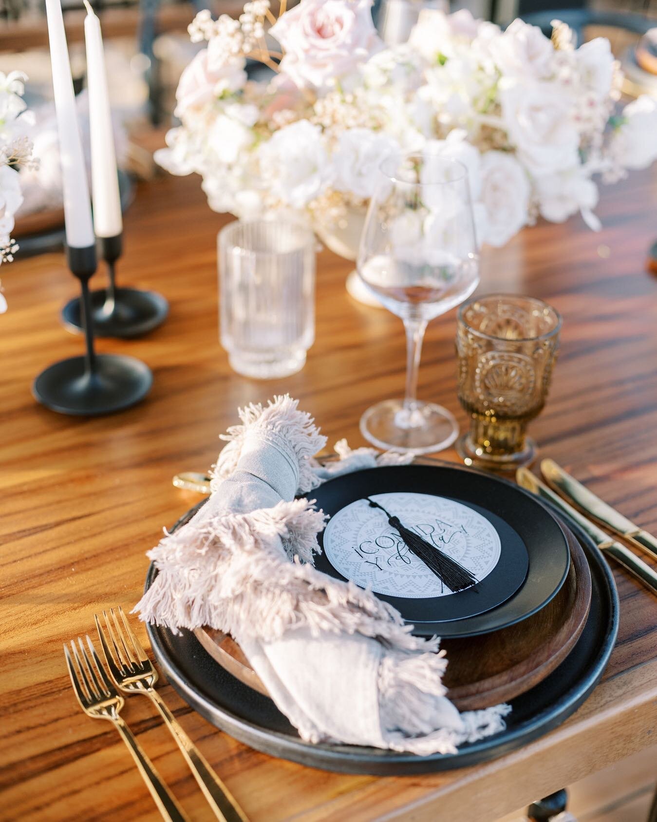 Place settings are another favorite of mine to design for weddings for many reasons. Guests experience these individually and are at their seats for a good amount of time for dinner and toasts so make them count! They are important because they set t