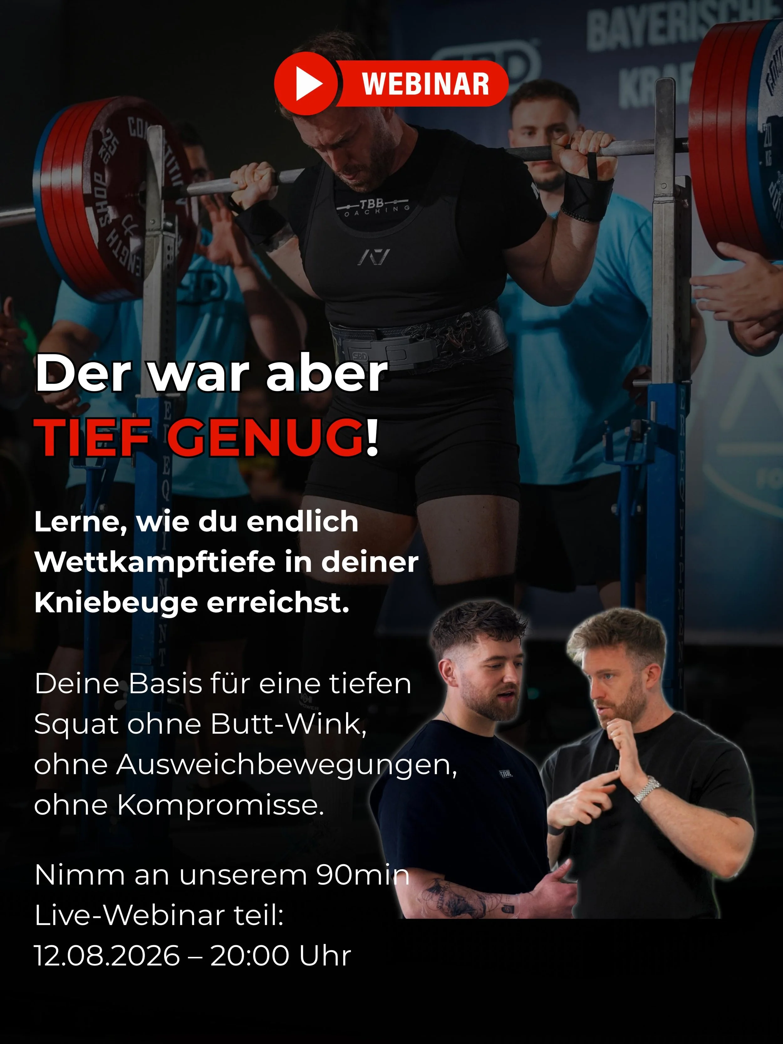 Squat Tiefe Webinar - 12.08.2026