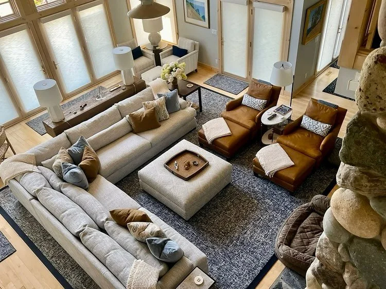 A simple refresh for our Sleeping Bear Bay client completely changed their space. We took the opportunity to liven and brighten their main living area.