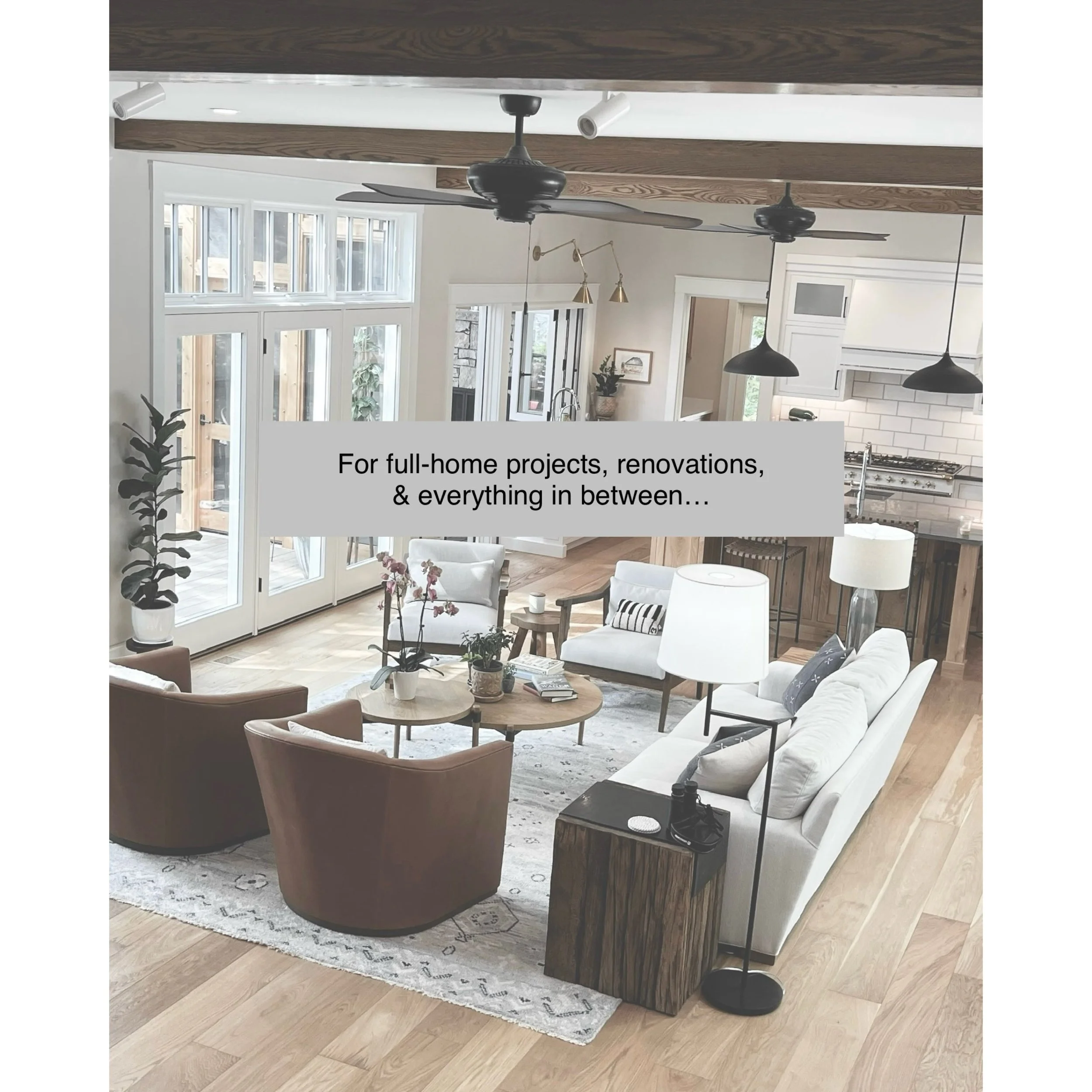 We are often asked what kinds of projects do we take on. 

Our studio is built around full-service design - the kind where we&rsquo;re able to look at the home as a whole, get involved early, manage the details and carry one vision all the way throug