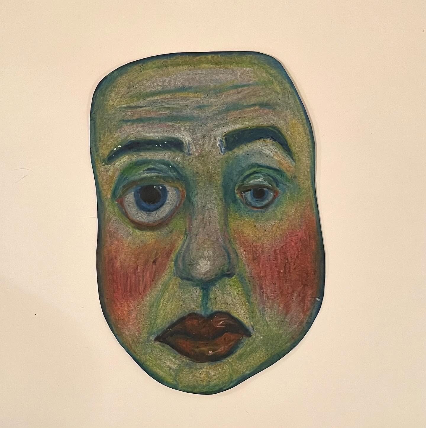Oil pastel on black paper circa 2022