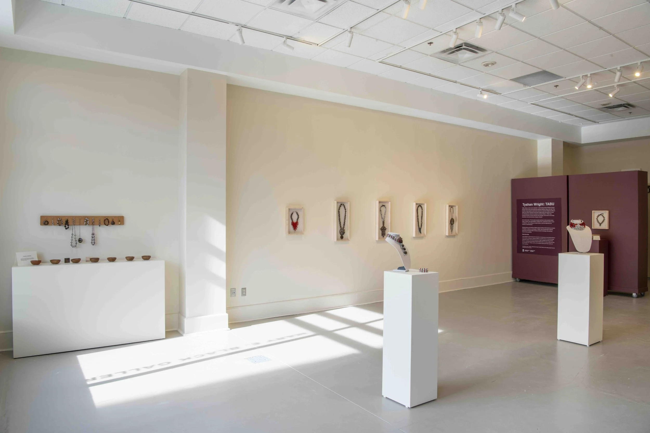 Tyshan Wright, Installation view, TABU, Mary E. Black Gallery, Craft Nova Scotia, Halifax, 5 March 2026 to 19 April 2026. Photo: Steve Farmer