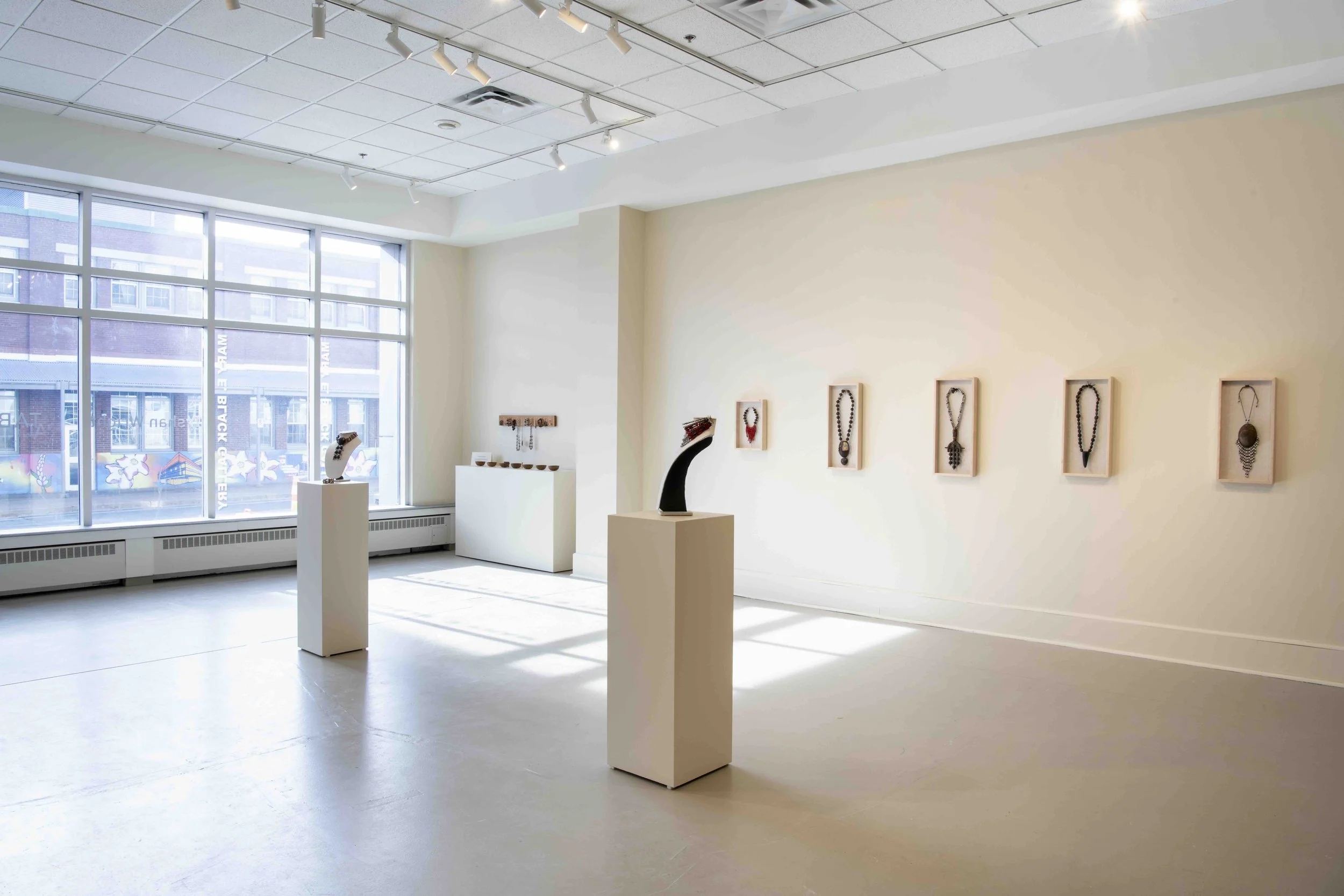 Tyshan Wright, Installation view, TABU, Mary E. Black Gallery, Craft Nova Scotia, Halifax, 5 March 2026 to 19 April 2026. Photo: Steve Farmer