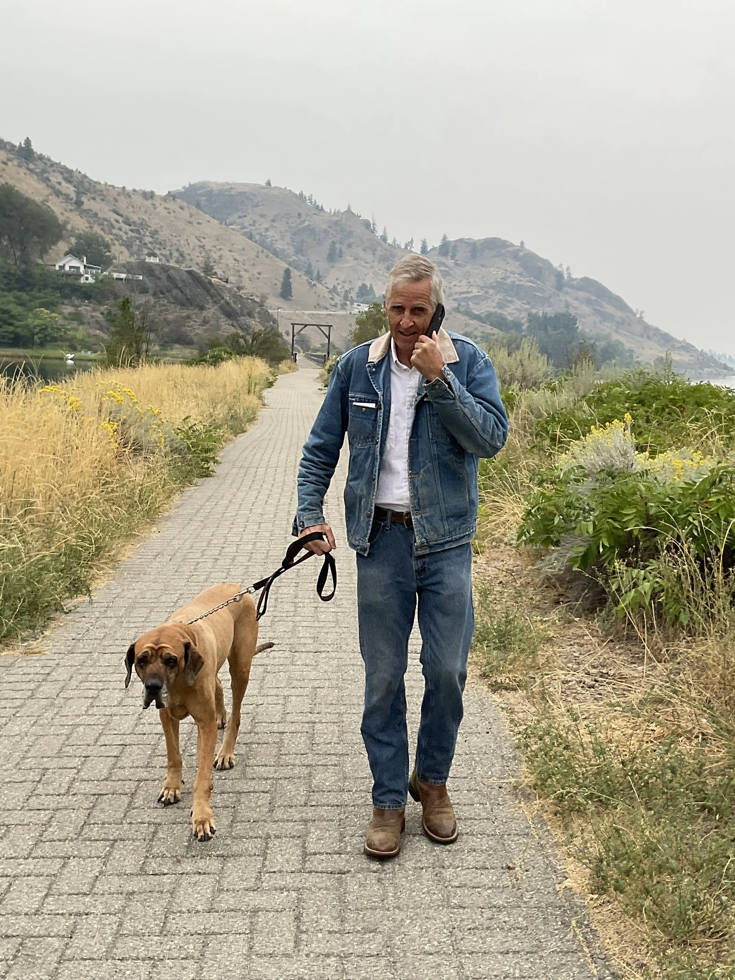 Matt Taylor walking Bella