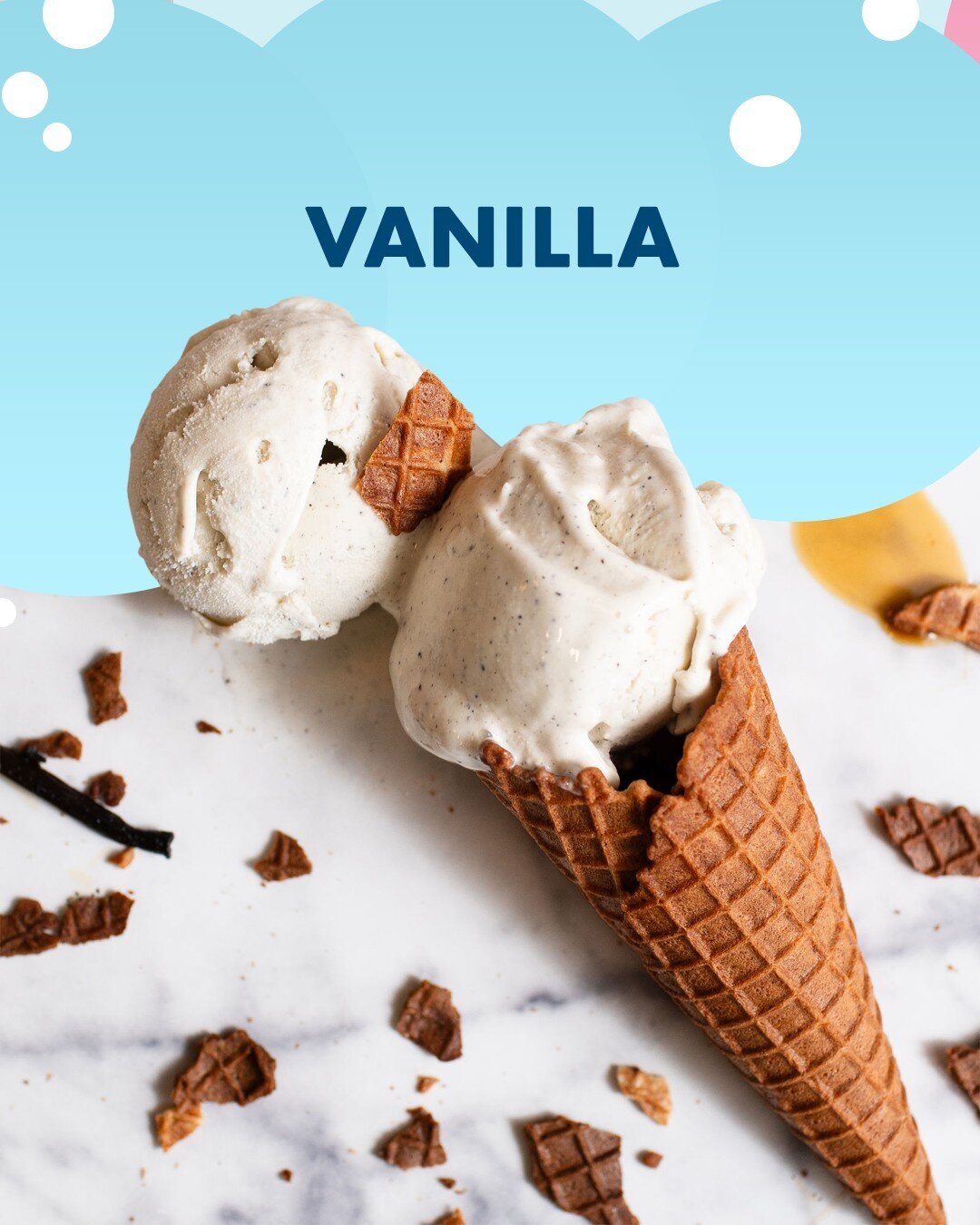 The MVP of ice cream flavors, finally back in the Wild Honey scoop cabinet, our Classic Vanilla will satisfy all of your old-school vanilla ice cream cravings! 🍦