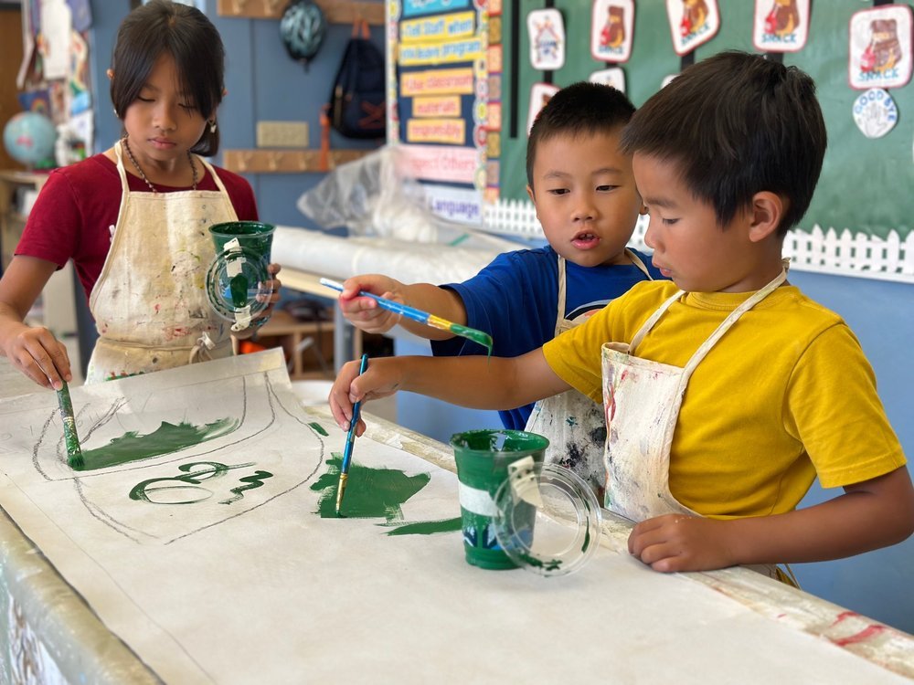 Bayview youth painting community mural