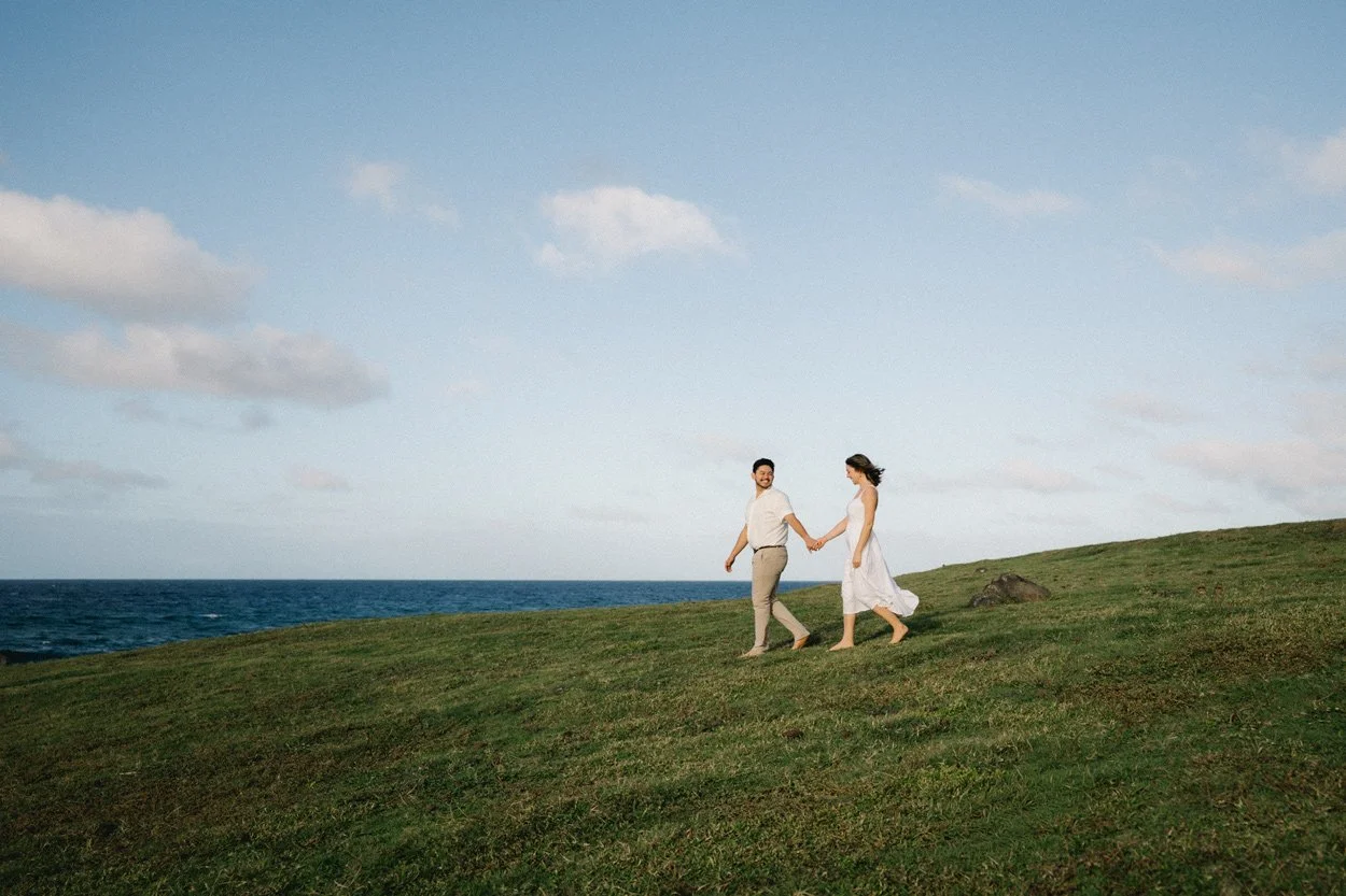 Cinematic couples session on Maui's north shore