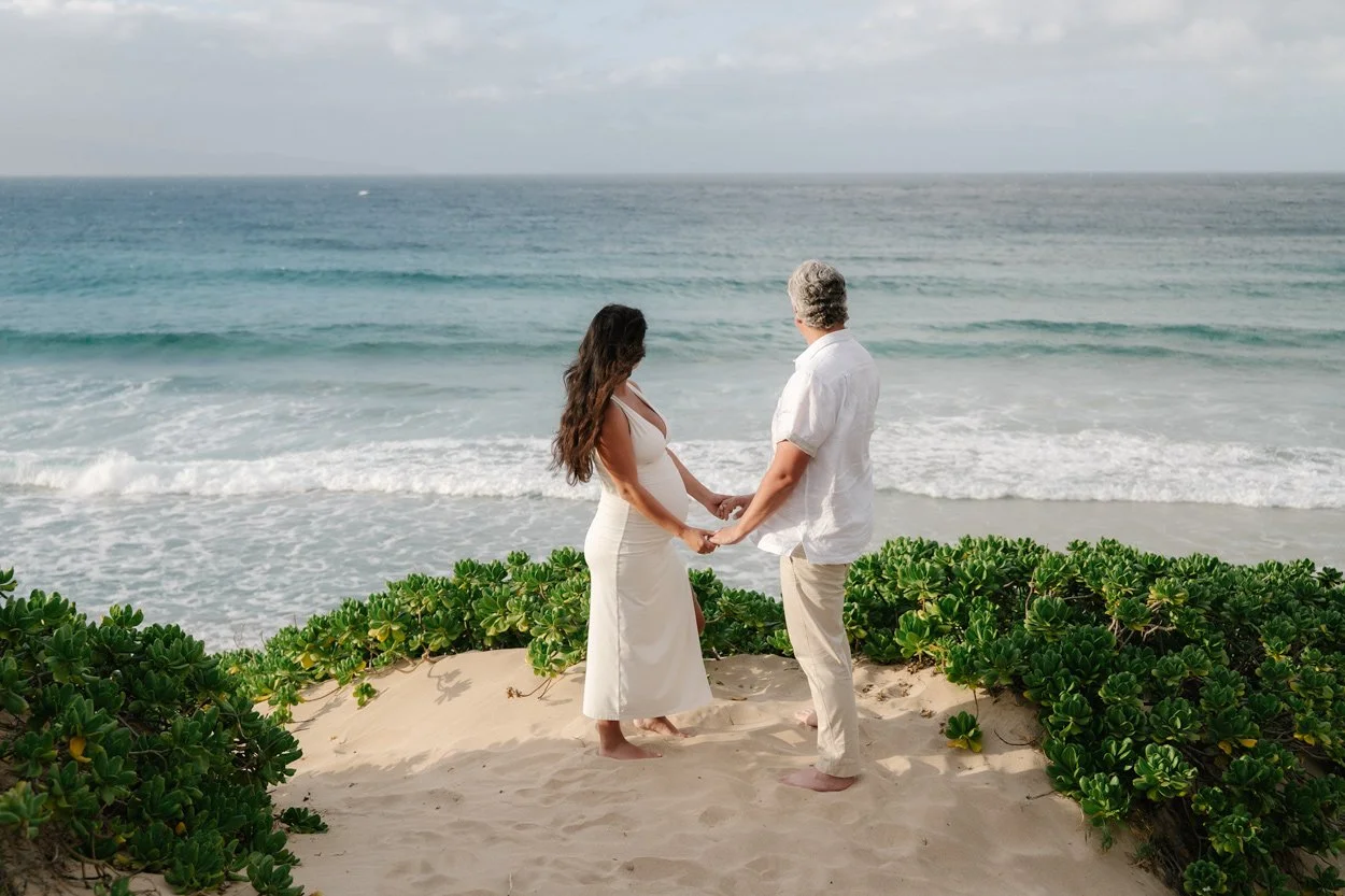 Maternity session at Ironwoods beach, Maui