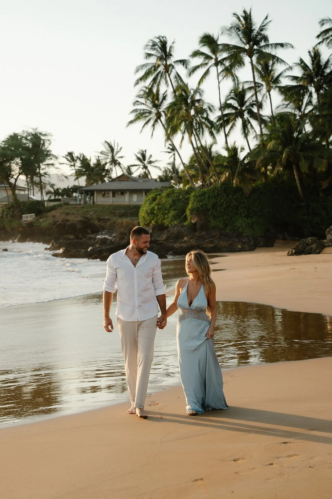 Beach engagement photos on Maui
