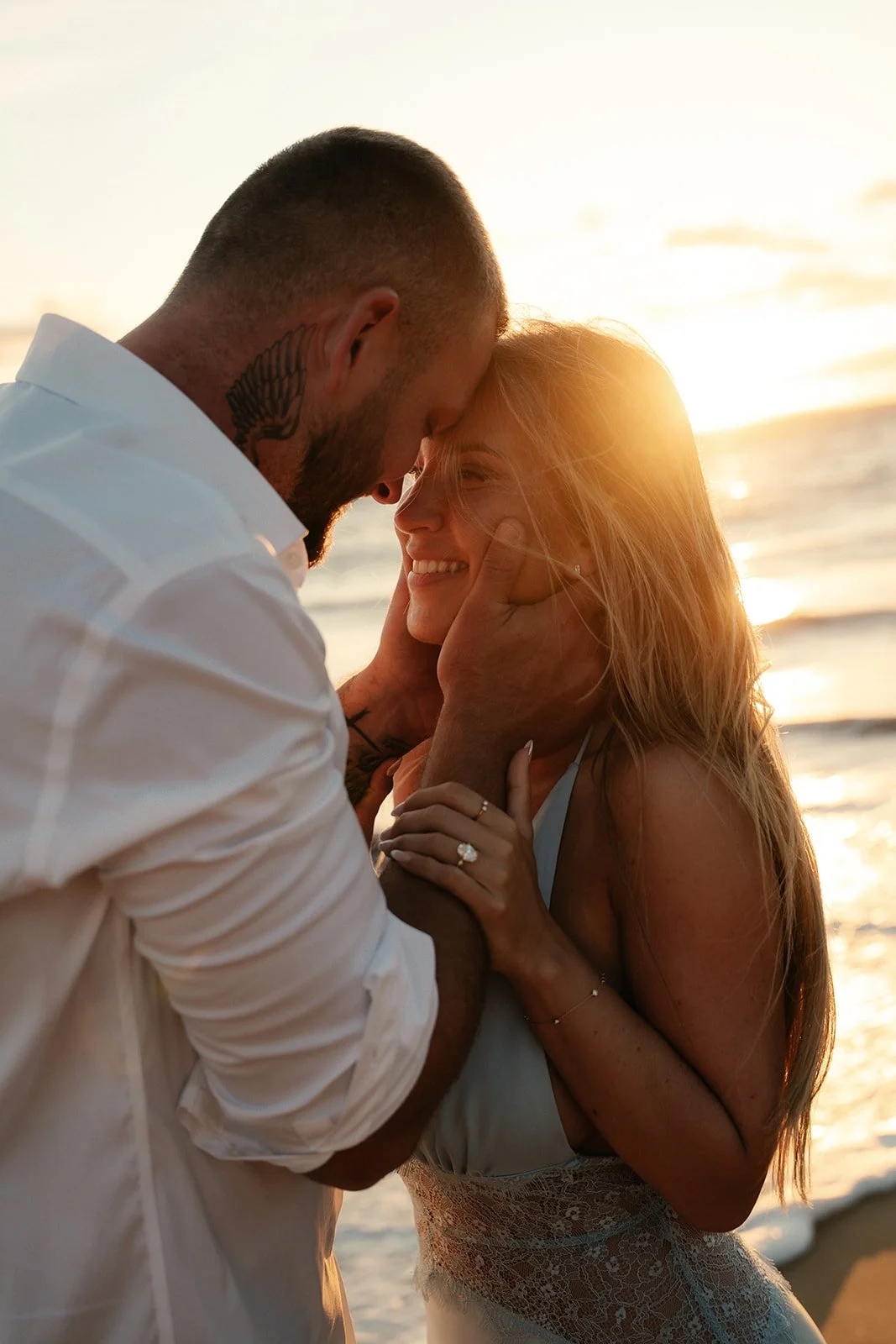 Maui engagement photo session during golden hour