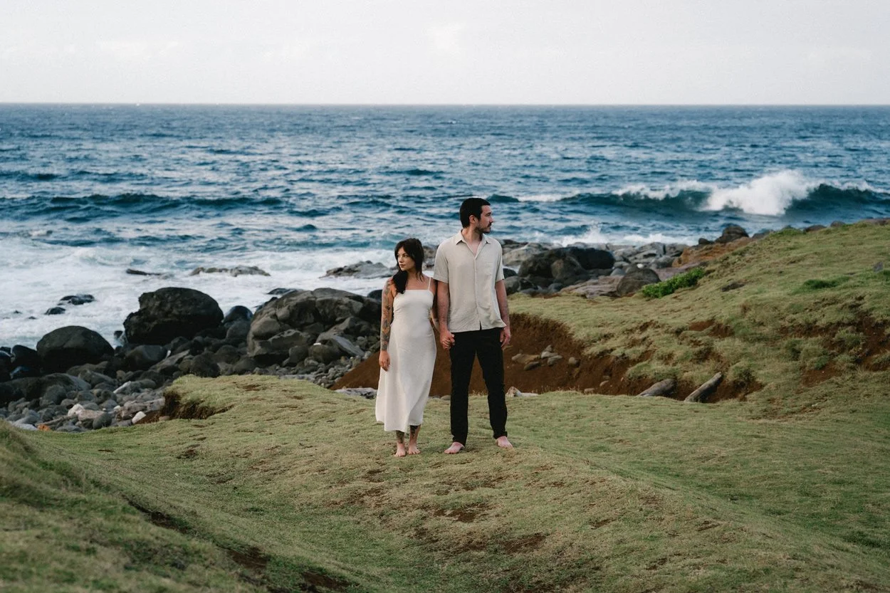 Moody vibes Maui couples photoshoot