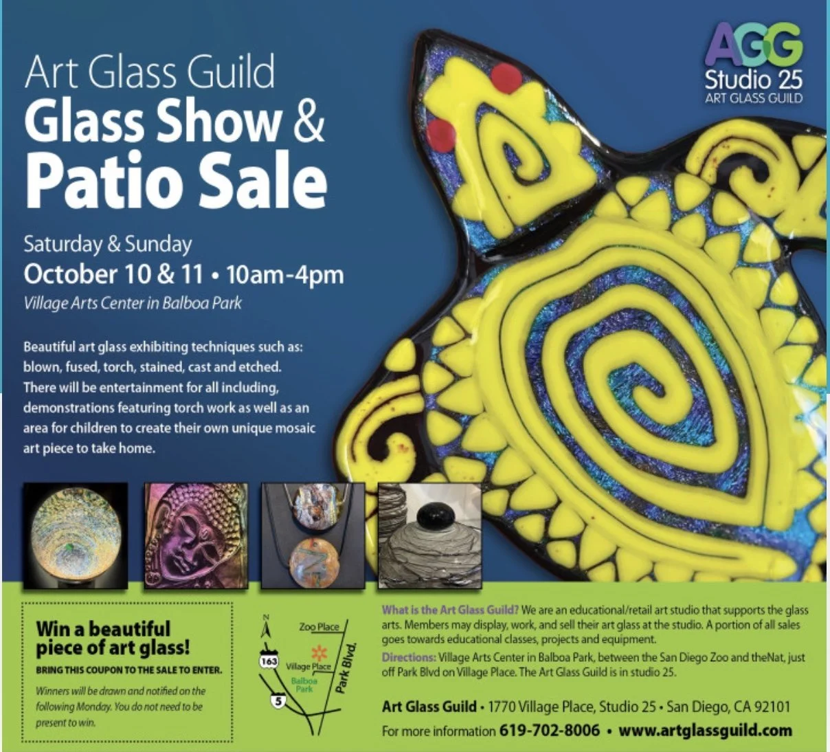 Art Glass Guid Patio Sale
