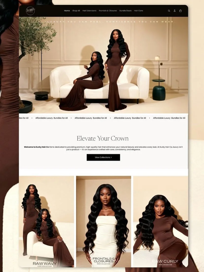 Because every brand deserves a stroll stopping website and visuals. 🖤💻 

- custom model visuals 
- clean and sleek layout and design 
- mobile and desktop optimize 

Ready to elevate your brands online store? ✨

#shopifywebsite #beautybranding #hai