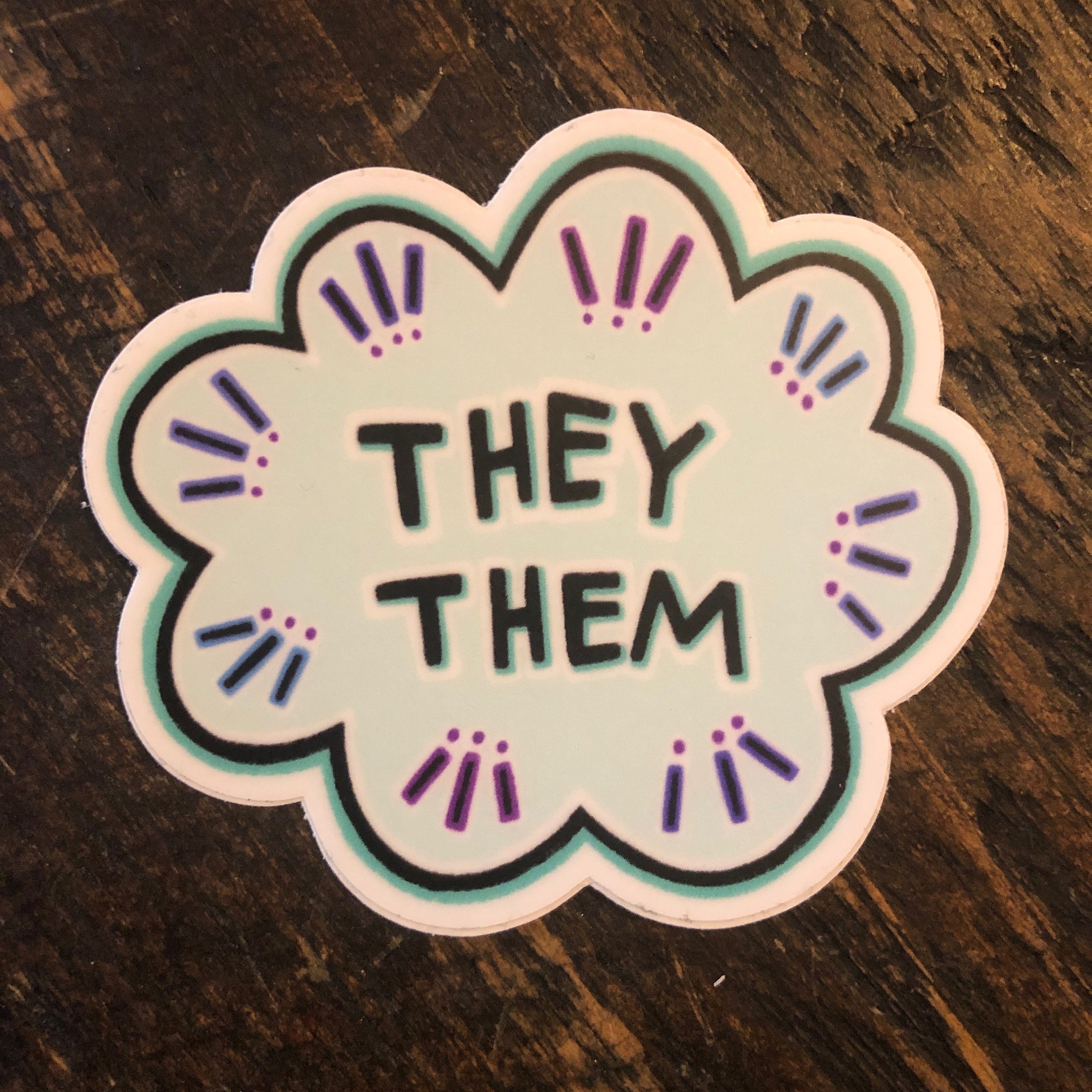 They / Them pronoun sticker - Robinina