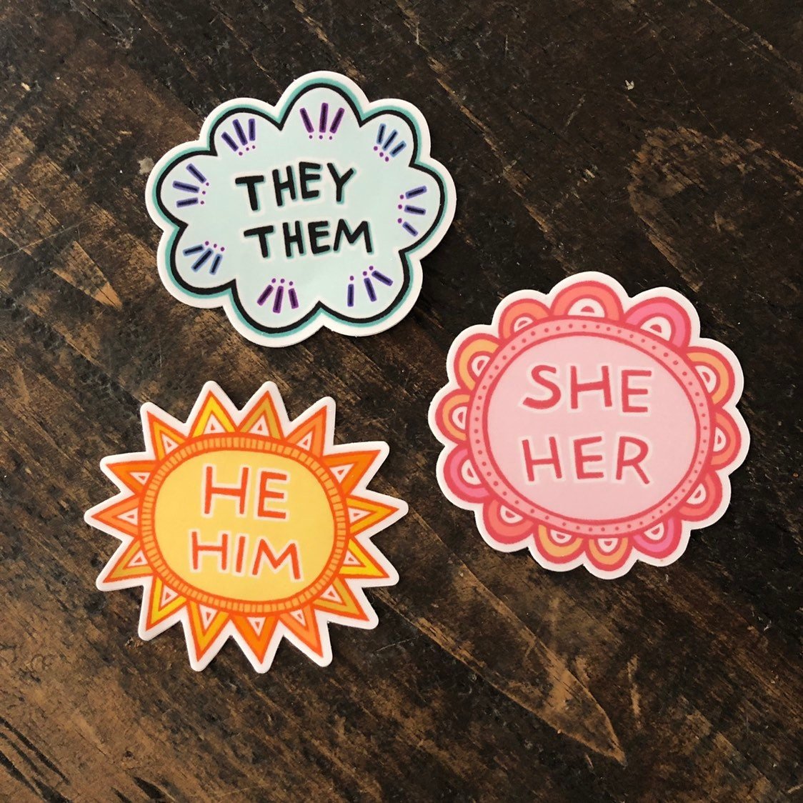 They / Them pronoun sticker - Robinina