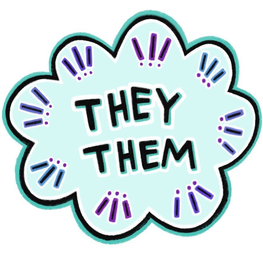 They / Them pronoun sticker - Robinina