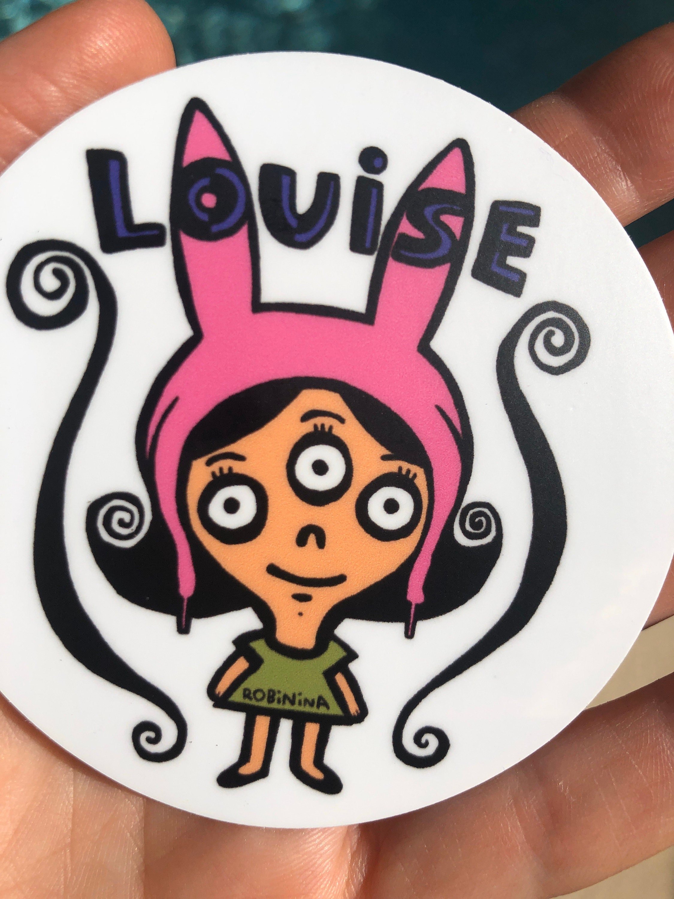 Louise Belcher from Bob's Burgers Vinyl Sticker With Third Eye - Robinina