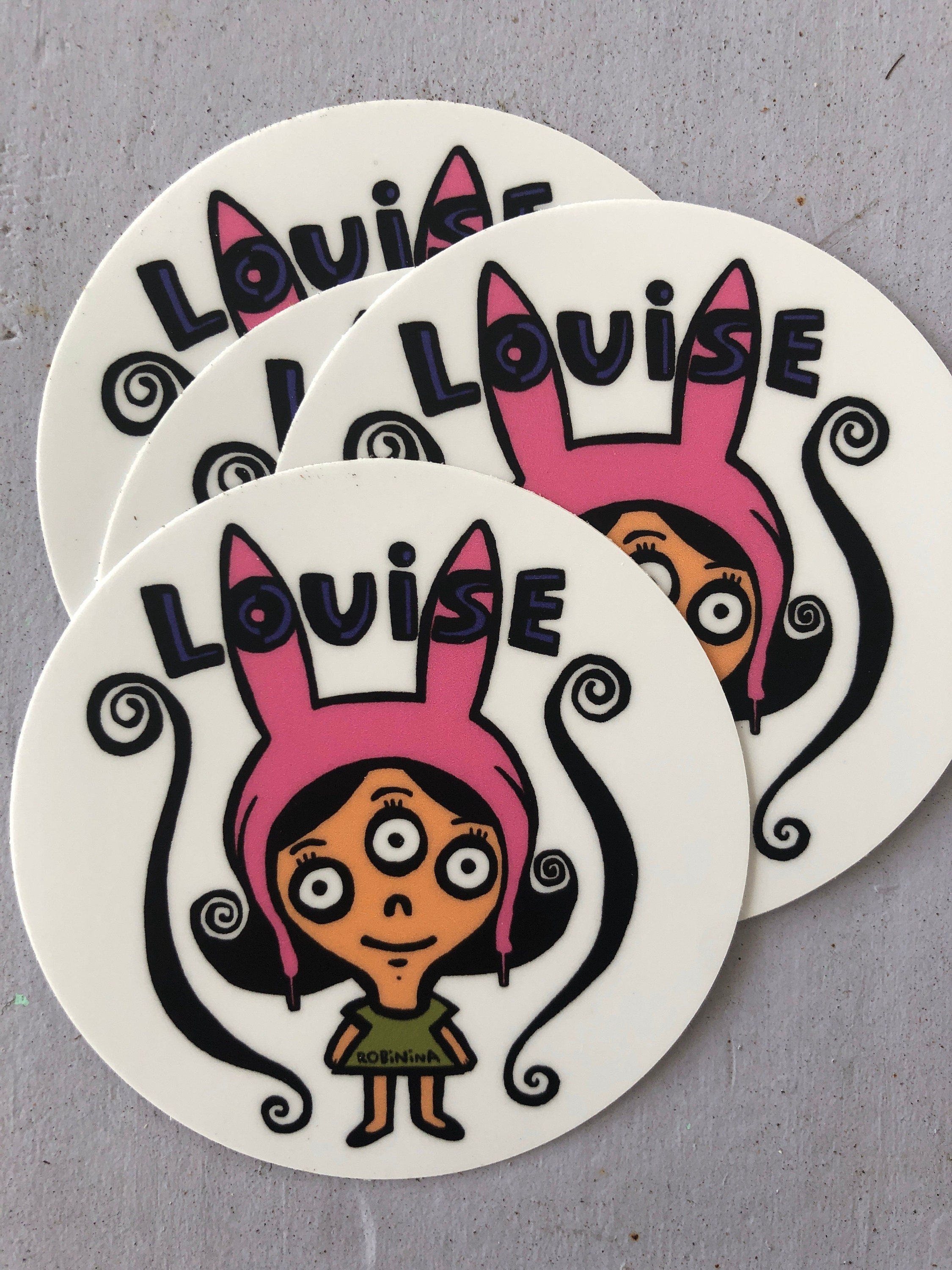 Louise Belcher from Bob's Burgers Vinyl Sticker With Third Eye - Robinina